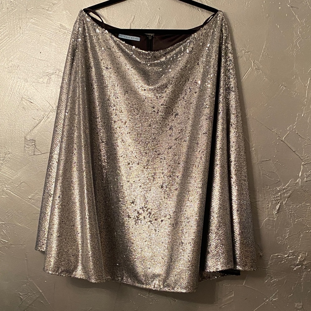 ANTONIO MELANI Sequin A-Line Skirt